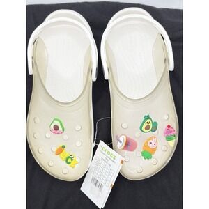 Crocs Classic Food Theme Jibbitz Translucent NEW Size Womens 7, men 5